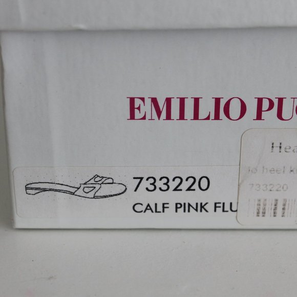 RARE RETRO Emilio Pucci Colorblock Leather Yellow Pink Green Slides Sandals 37.5 - Picture 8 of 11